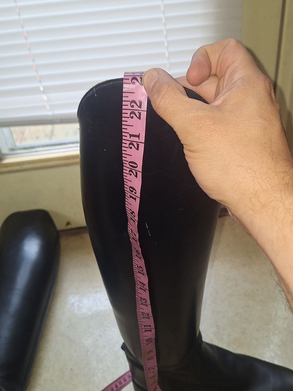 Men's Dehner Tall Black Leather Riding Boots, 9.5D, Women's Tall 11 - Picture 6 of 12